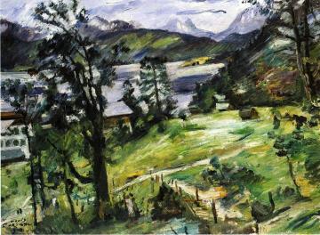 Walchensee Landscape with a Larch Artwork by Lovis Corinth