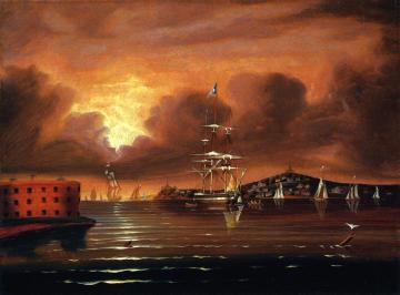 Threatening Sky, Bay of New York Artwork by Thomas Chambers