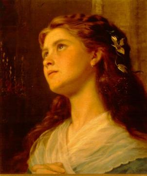 Portrait Of a Young Girl Artwork by Sophie Anderson