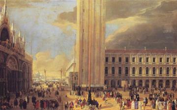 St. Mark's Square with Charlatans Artwork by Luca Carlevaris
