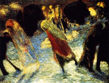 Leaving The Theater Artwork by Carlo Carrà