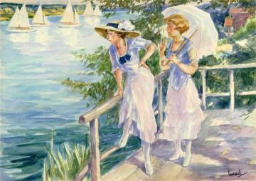 Regatta On The Lake Artwork by Edward Cucuel