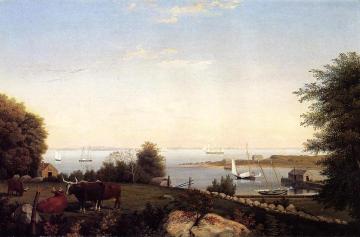 Gloucester from Brookbank Artwork by Fitz Hugh Lane