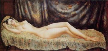 Nude Portrait Of Arletty Artwork by Moise Kisling