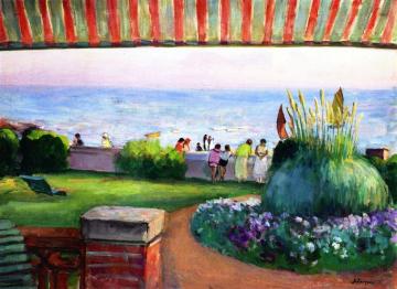 Préfailles, under the Awning at Sunset Artwork by Henri Lebasque