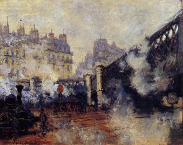 The Pont de l'Europe, Saint-Lazare Station Artwork by Claude Oscar Monet