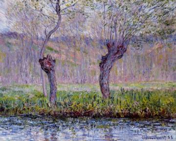 Willows in Springtime Artwork by Claude Oscar Monet