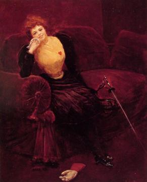 Une Escrimeuse Artwork by Jean Georges Beraud