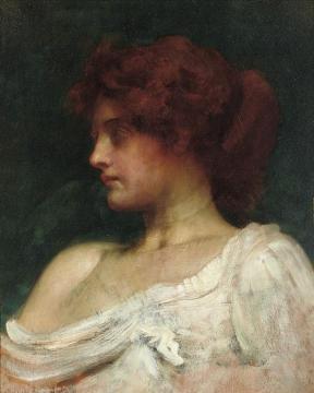 Study of a redheaded woman Artwork by Philip Hermogenes Calderon