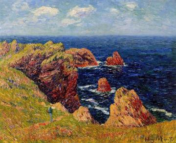 Promenade On The Coastal Path Artwork by Henry Moret