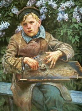 Young Musician Artwork by Nikolai Petrovich Bogdanov-belsky