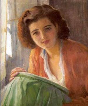 Retrato de mujer Artwork by Laureano Barrau