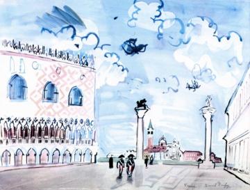 Venice, Saint Mark's Plaza Artwork by Raoul Dufy