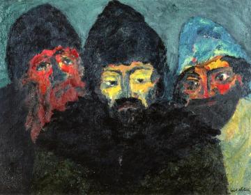 Three Russians Artwork by Emil Nolde