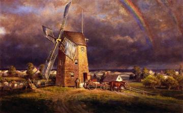 Old Hook Mill, East Hampton Artwork by Edward Lamson Henry