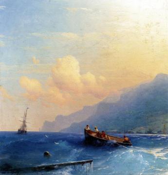 Searching for Suvivors Artwork by Ivan Constantinovich Aivazovsky
