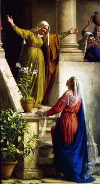The Meeting Of Mary And Elizabeth Artwork by Carl Heinrich Bloch