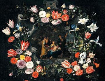 Still-life Of The Holy Kinship Artwork by Jan Brueghel the Younger