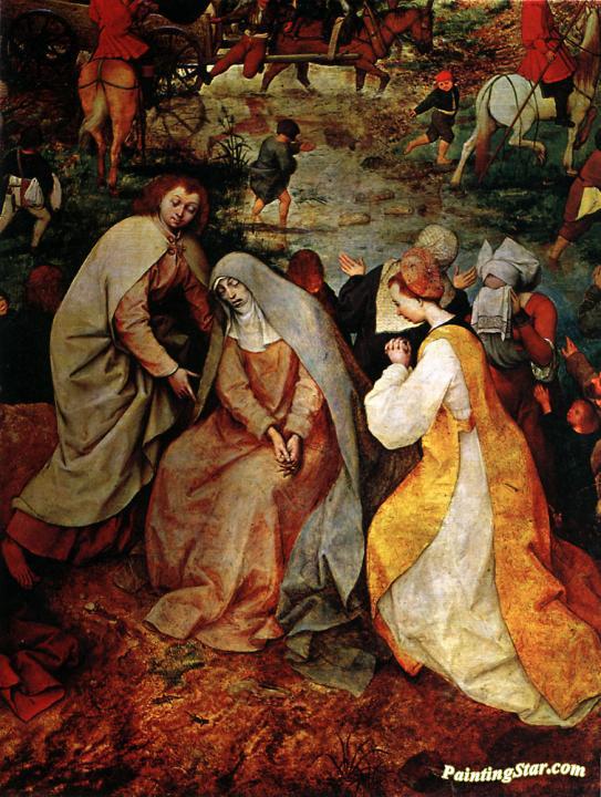 The Procession To Calvary, Detail 2 Artwork by Pieter Bruegel the Elder