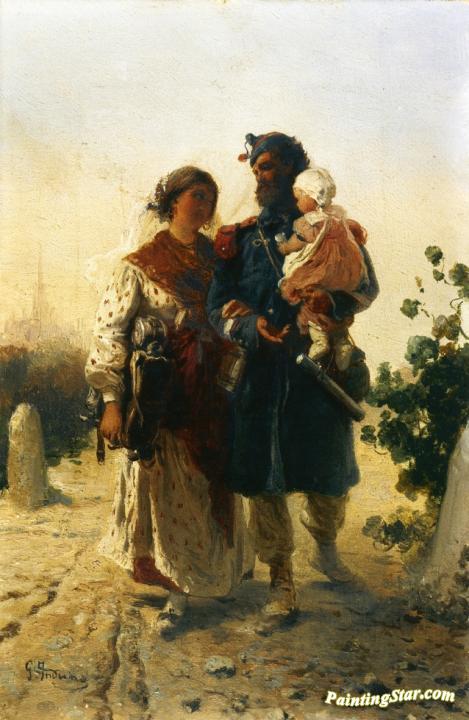 The Return of the Soldier Artwork by Gerolamo Induno