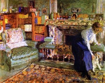 Miss Marguerite Chapin with Her Fox-Terrier Artwork by Edouard Vuillard