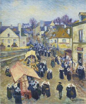 Street at Pont Aven Artwork by Gustave Loiseau