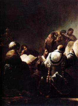 Christ Among The Doctors Artwork by Leonaert Bramer