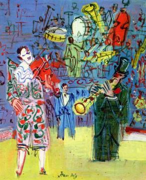 Clown Musicians Artwork by Jean Dufy
