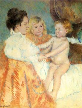 Mother, Sara And The Baby (counterproof) Artwork by Mary Cassatt