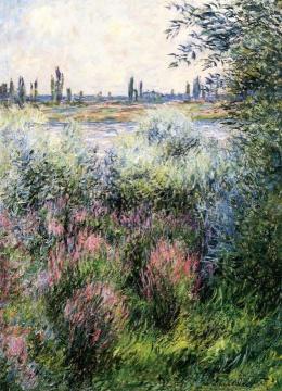 By the Seine, a Corner of the Bank Artwork by Claude Oscar Monet