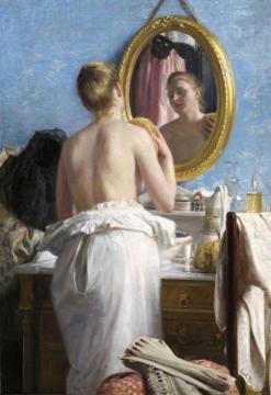 Woman at her Toilette Artwork by Carl Heinrich Bloch
