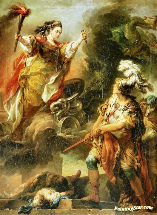 Miss Clairon In Medea Artwork by Carle van Loo