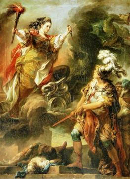 Miss Clairon In Medea Artwork by Carle van Loo