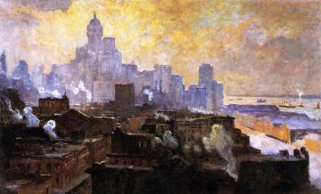 Mountains of Manhattan Artwork by Colin Campbell Cooper