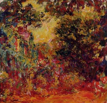 The Artist's House Seen from the Rose Garden Artwork by Claude Oscar Monet
