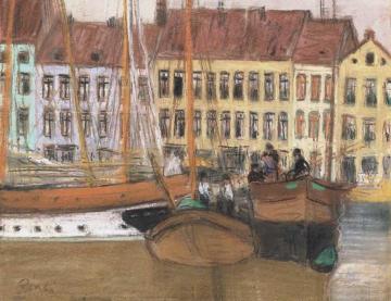 Port of Fiume Artwork by József Rippl-Rónai