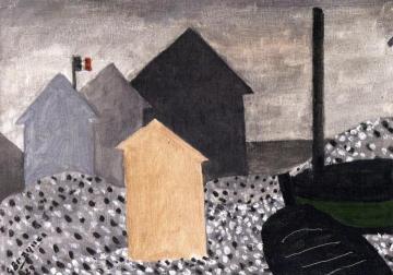 Cabins with Flags Artwork by Georges Braque