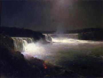 Niagara Falls Nocturne Artwork by Herman Herzog