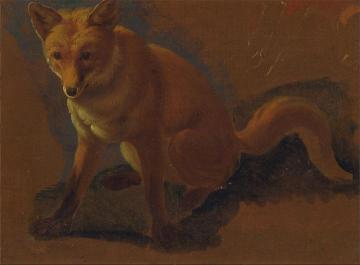 Study Of A Fox Artwork by Jacques-Laurent Agasse