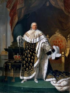 Portrait of Louis XVIII in coronation robes Artwork by Robert Lefevre