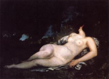 Sleeping Woman (study) Artwork by Gustave Courbet
