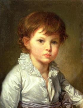Portrait of Count Stroganov as a Child Artwork by Jean-Baptiste Greuze