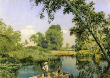 Gone Fishing Artwork by John William Hill