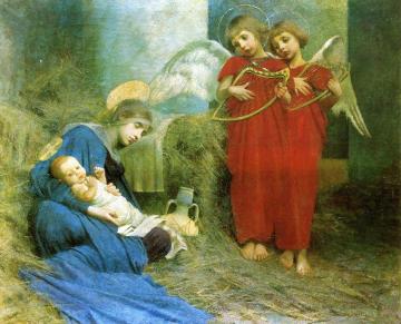 Angels Entertaining The Holy Child Artwork by Marianne Stokes