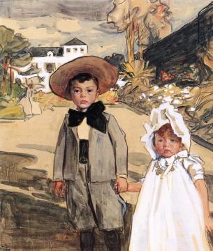 The Artist's Children Artwork by Lucien Simon