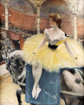 Equestrienne Au Cirque Fernando Artwork by Francois Flameng