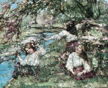 Springtime Artwork by Edward Atkinson Hornel