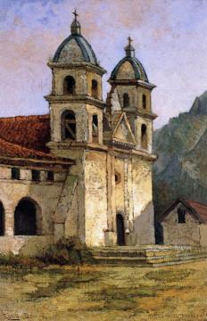 Mission Santa Barbara Artwork by Edwin Deakin