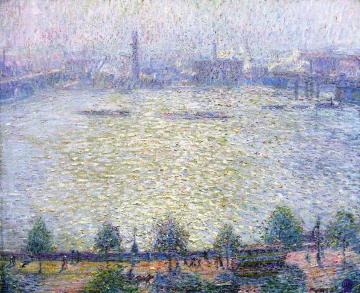 View Of The Thames Embankment Artwork by Leon De Smet