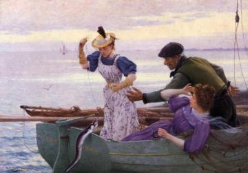 Her First Catch Artwork by Alfred Guillou